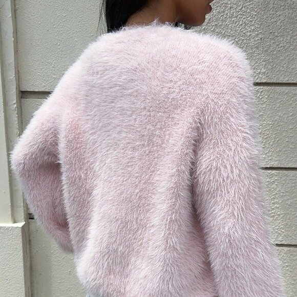Pink Casual Women's Long Sleeve Cardigan - Picture 2 of 8